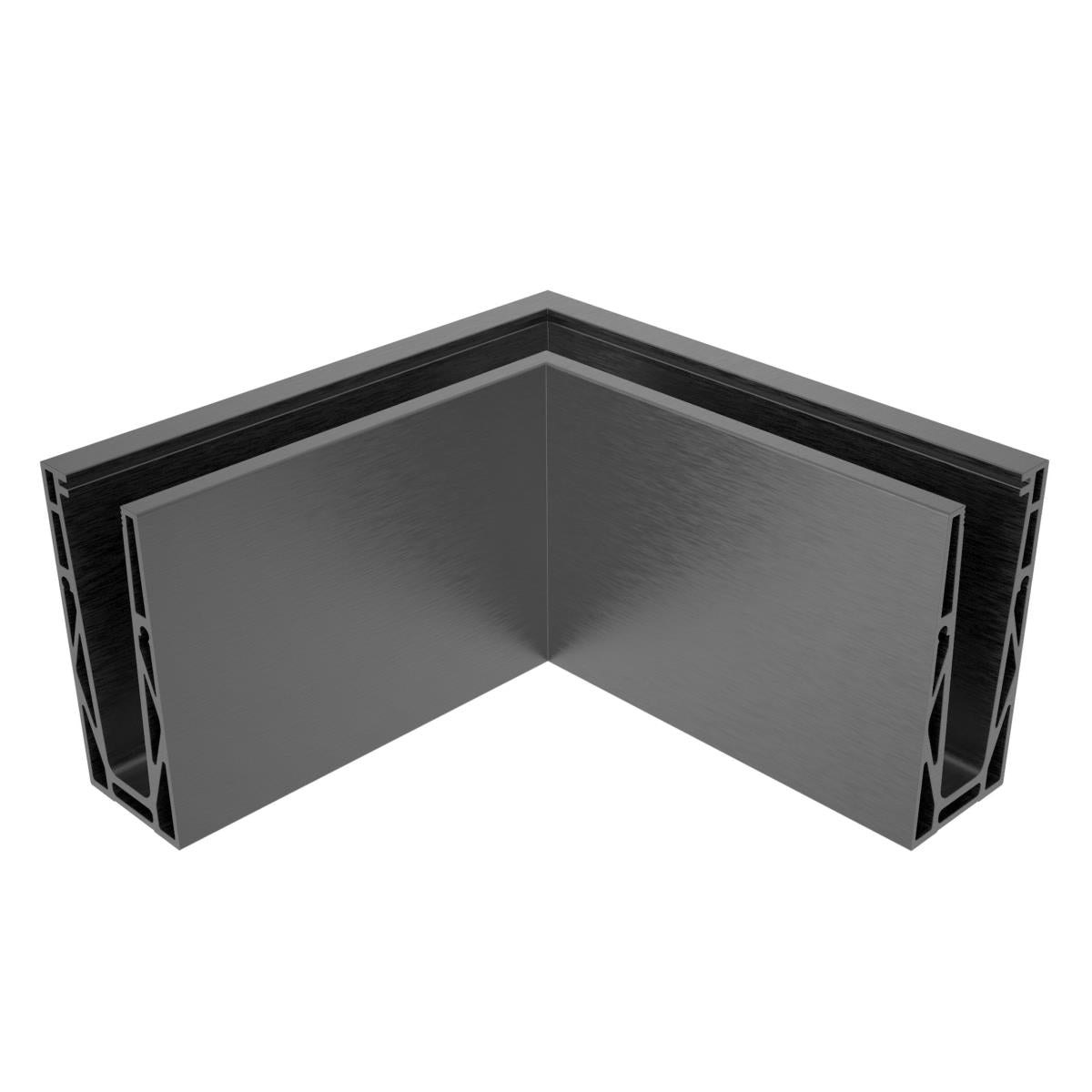 Kotvění vrchní - sklo hliník AL/ELOX/Satin L195mm,