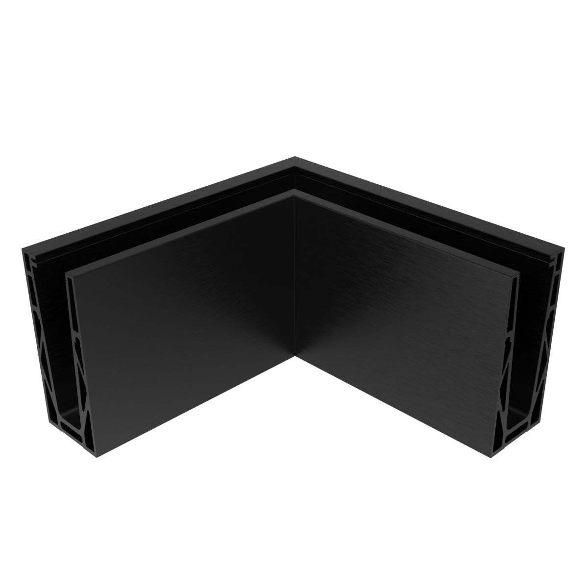 Kotvění vrchní - sklo hliník AL/ELOX/Satin L195mm,