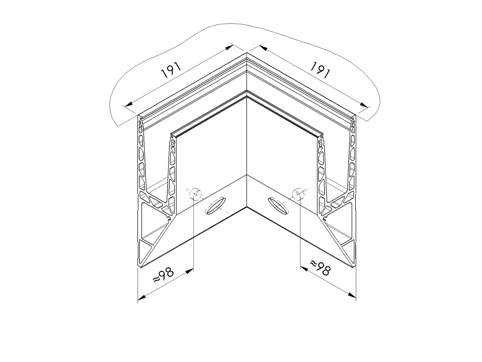 Kotvení boční - sklo