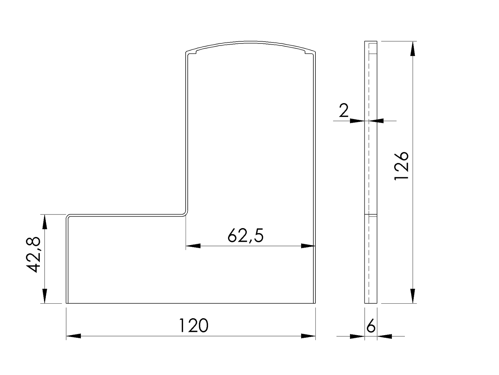Záslepka pro profil AL/0006-UNO-S-E
