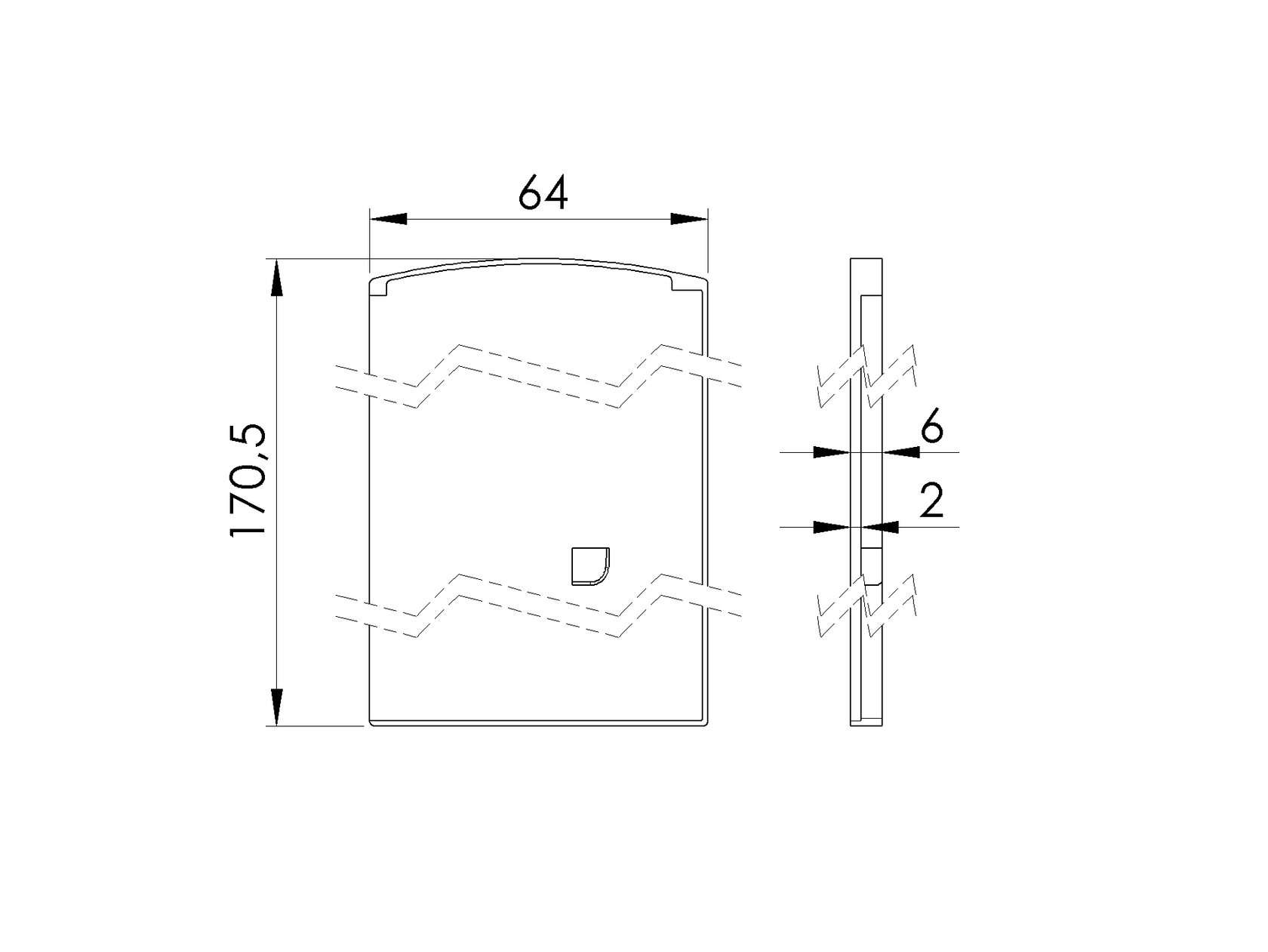 Záslepka pro profil AL/0011-LIGHT-N-E