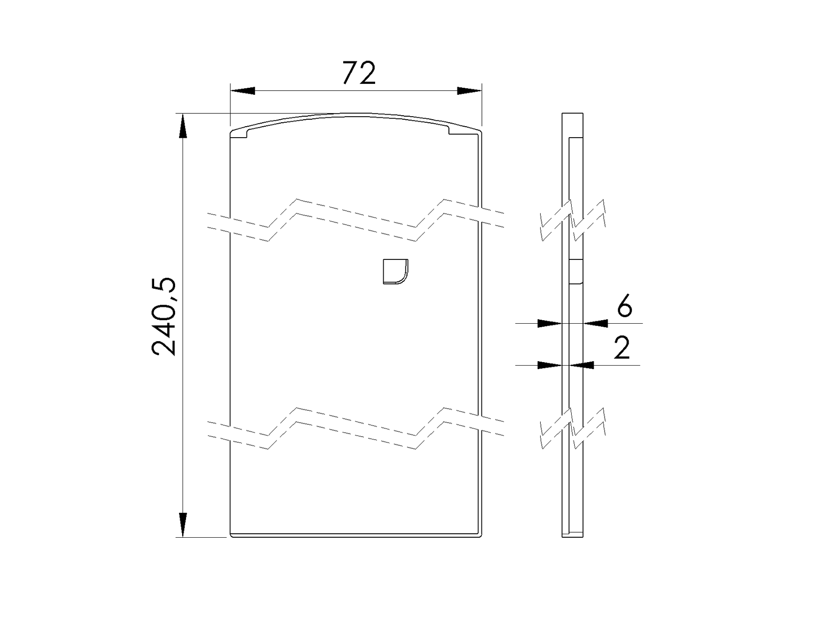 Záslepka pro profil AL/0011-ProXL-N-E