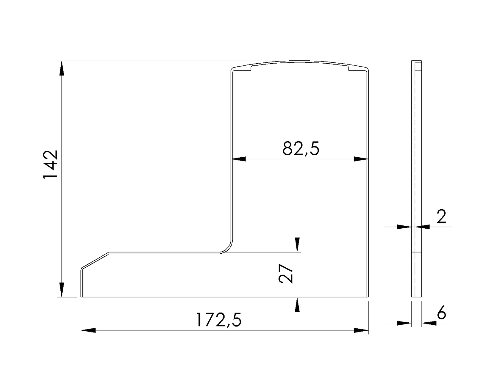 Záslepka pro profil AL/0018-S-E