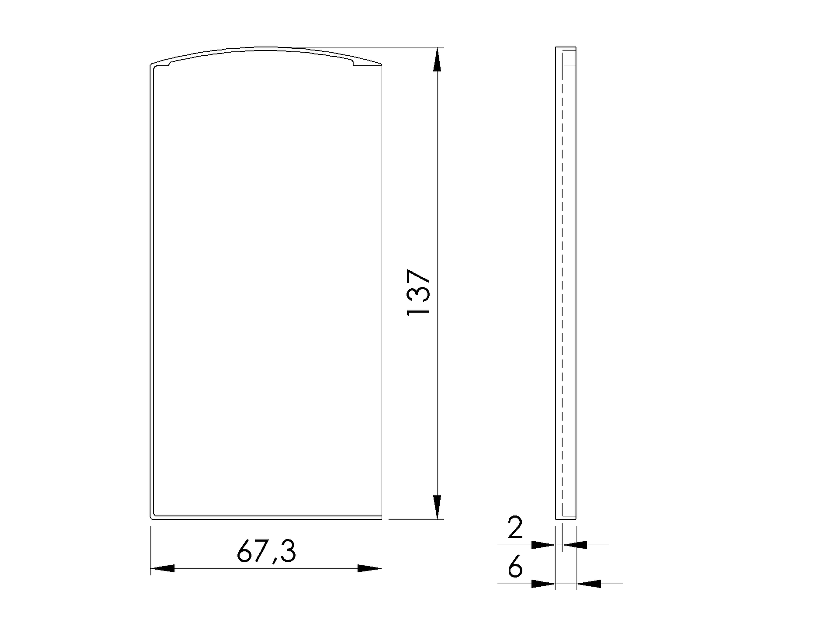 Záslepka pro profil Al/0005-UNO-S-E
