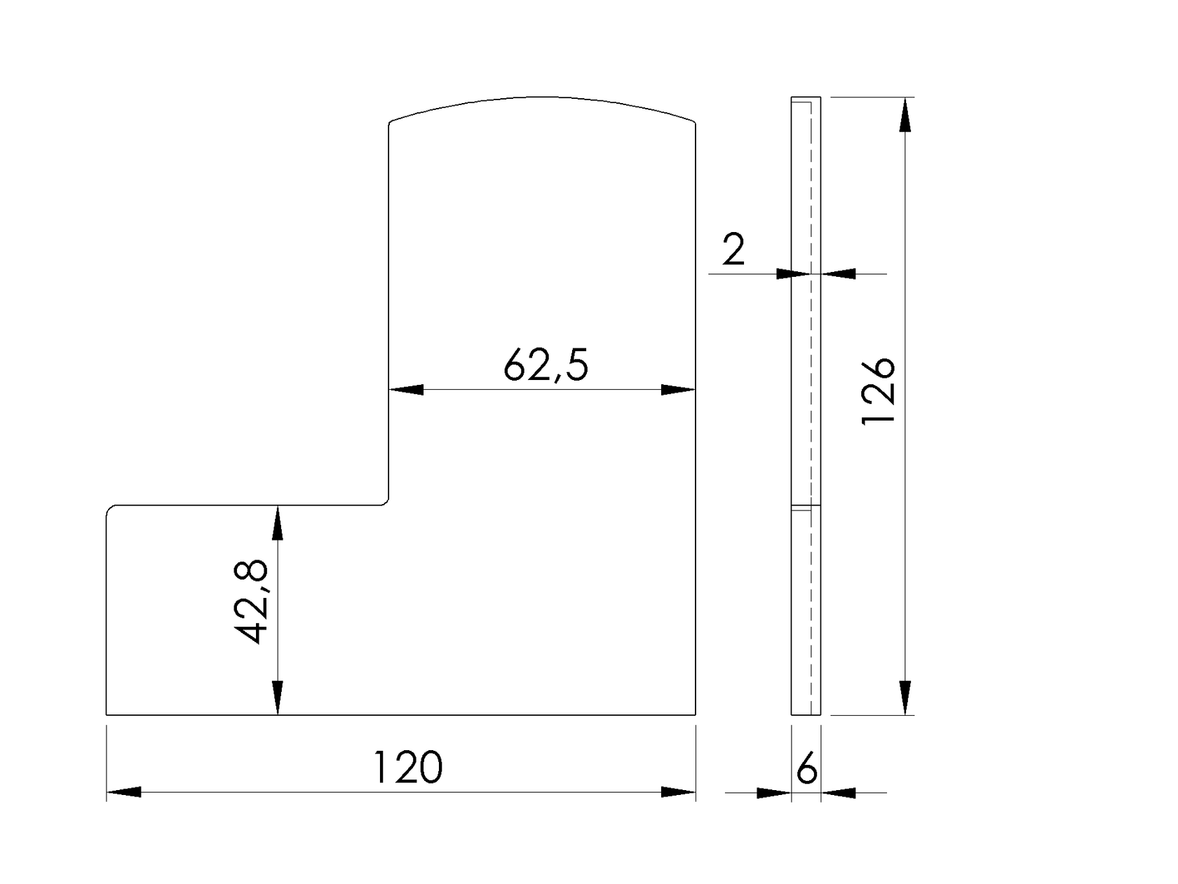Záslepka pro profil Al/0006-UNO-S-E