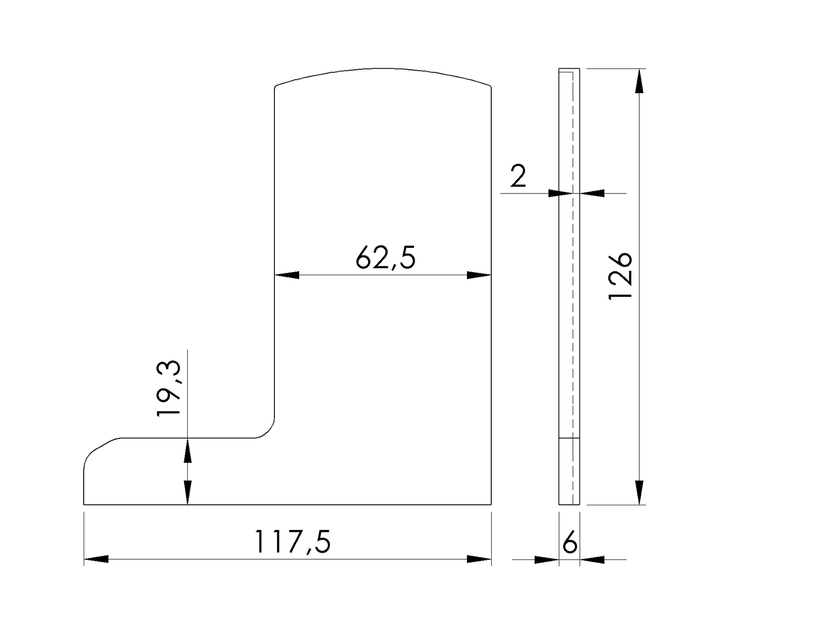 Záslepka pro profil Al/0006-UNO-S-E