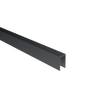 U-shaped aluminium glazing profile 20x40x2mm for 10–12mm glass, black anodised