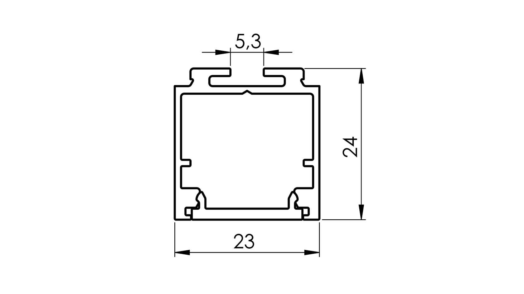 Profil hliník pro LED madlo