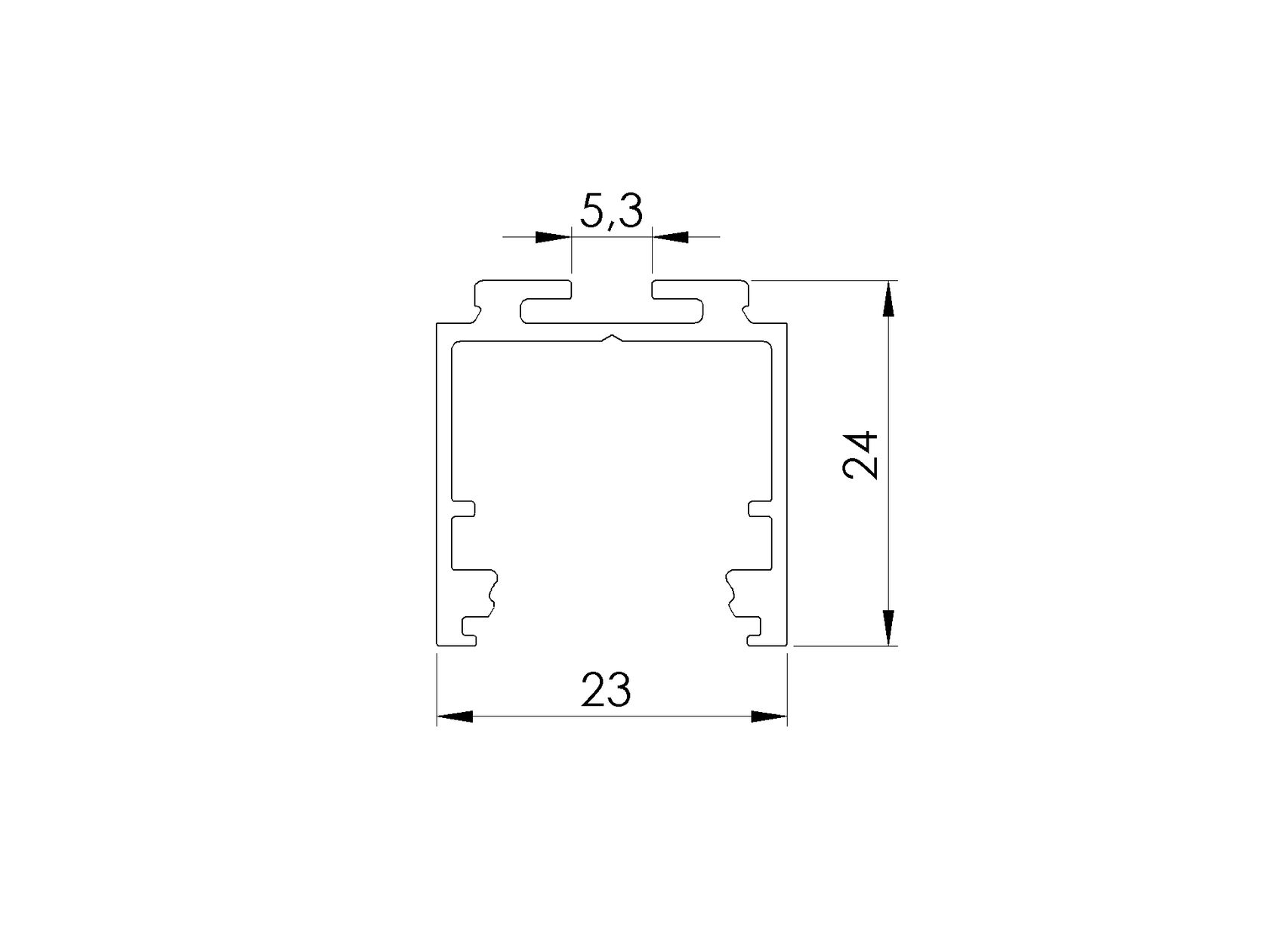 Profil hliník pro LED madlo