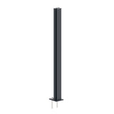 Aluminium Post Set 56×60 - 1m, Top Mounting with Covers, Intermediate - Anthracite RAL 7016