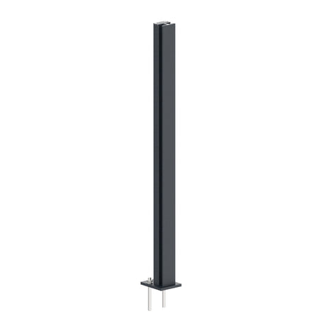 Set hliníkového sloupku 56×60 - 1m, vrchní kotvení s krytkami, průběžný - Antracit RAL 7016