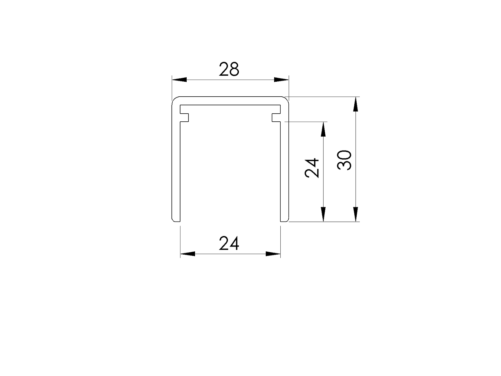 Madlo držák skla AL-elox