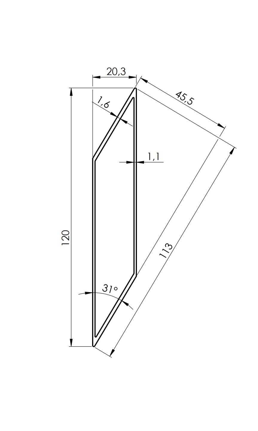 Hliníková plotová žaluzie 20x120-2000mm