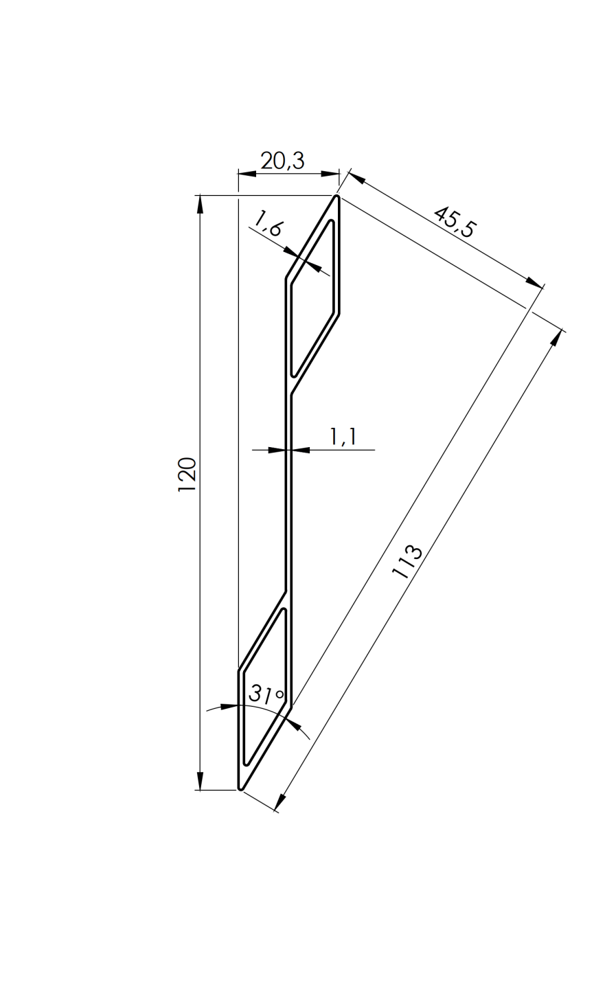 Hliníková plotová žaluzie 20x120-3000mm