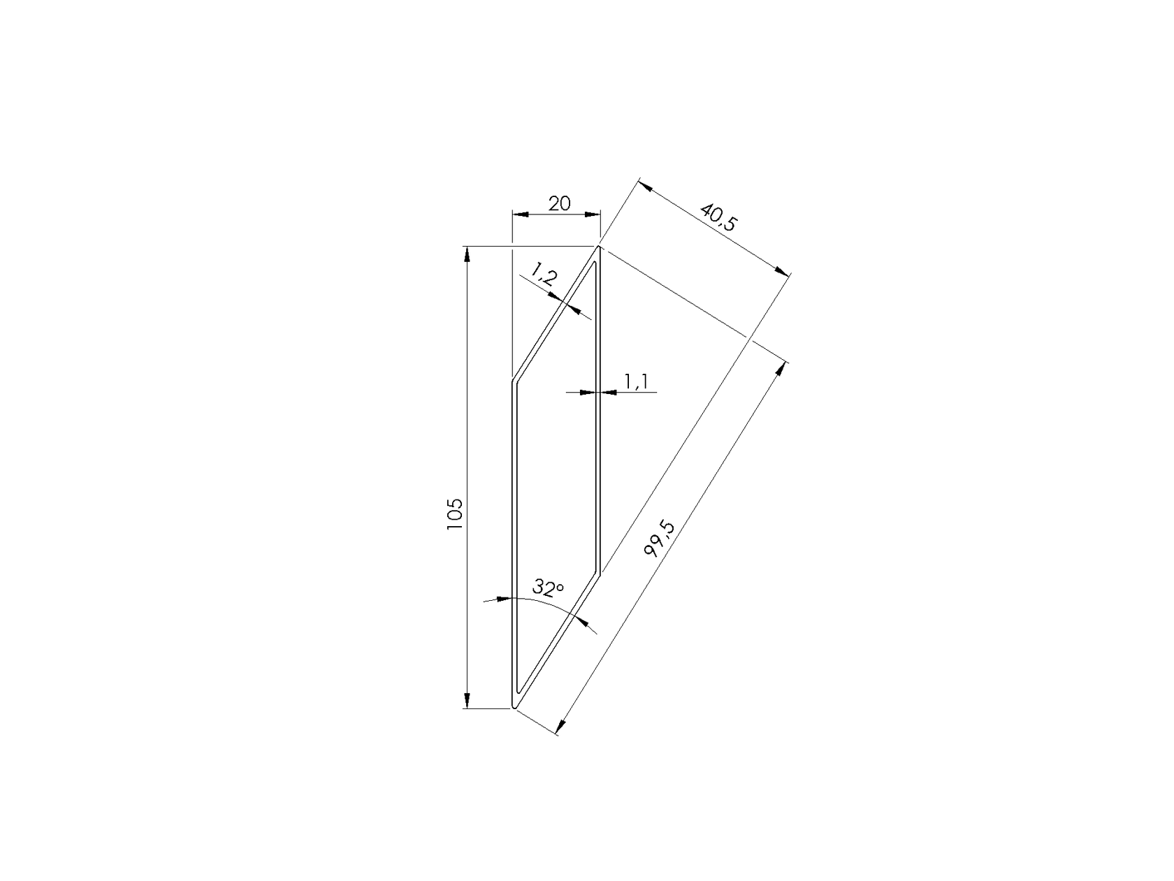 Hliníková plotová žaluzie 20x105-2500mm