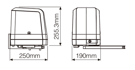 Rollkit kloubový pohon pro dvoukřídlou bránu, sada s fotobuňkami