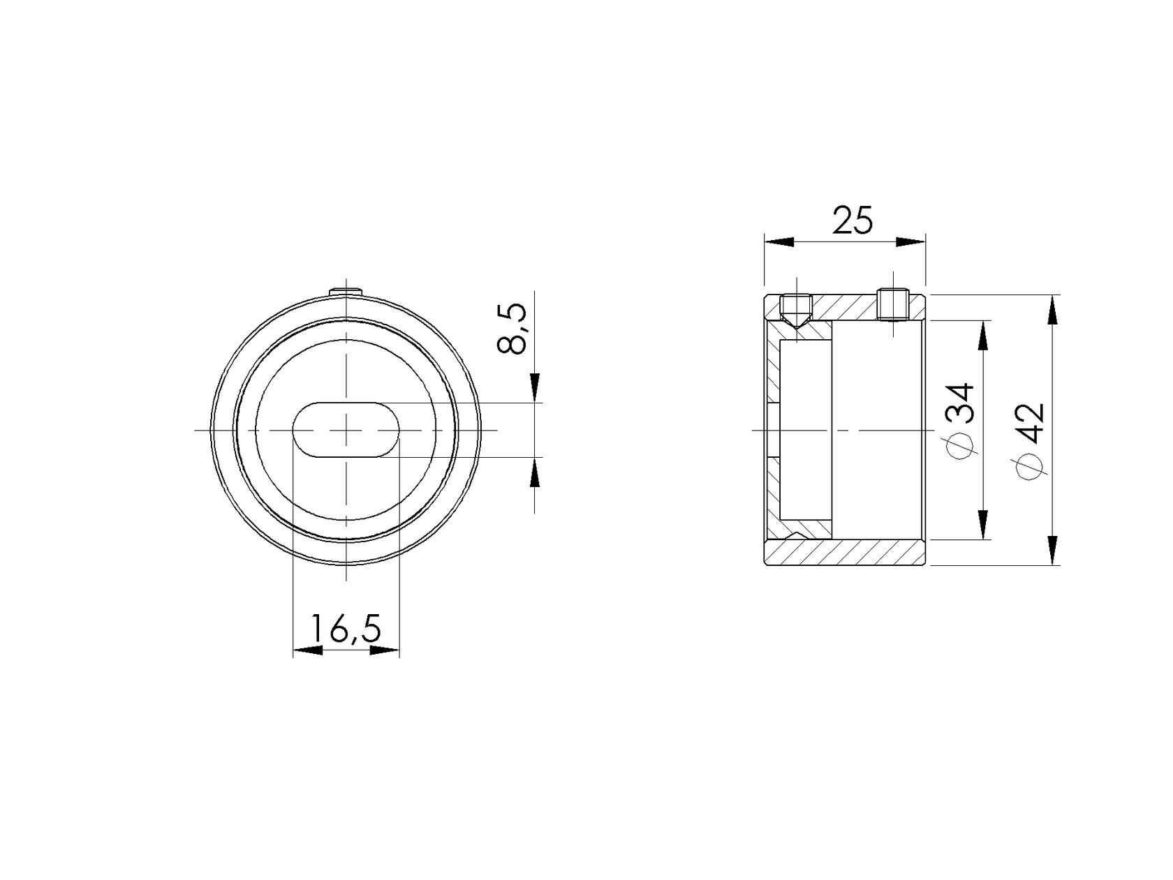 Držák madla - kotvení na zeď