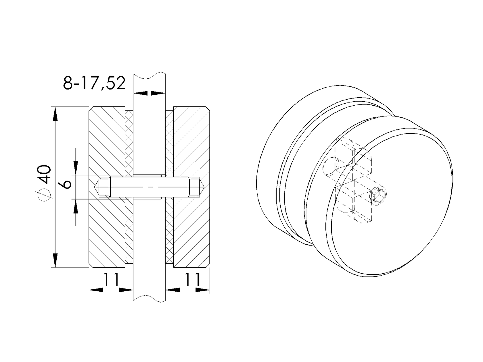 Držák výplně skla