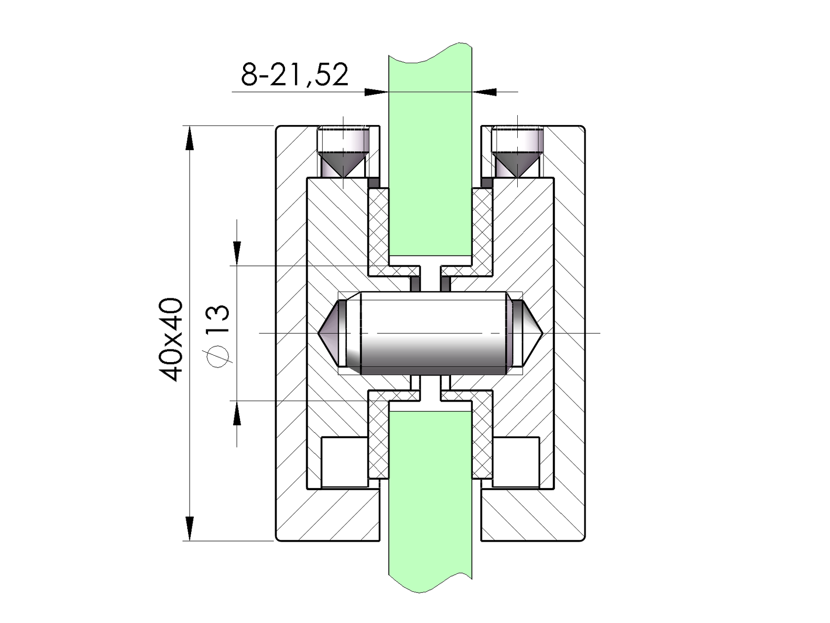Kruhový držák skla