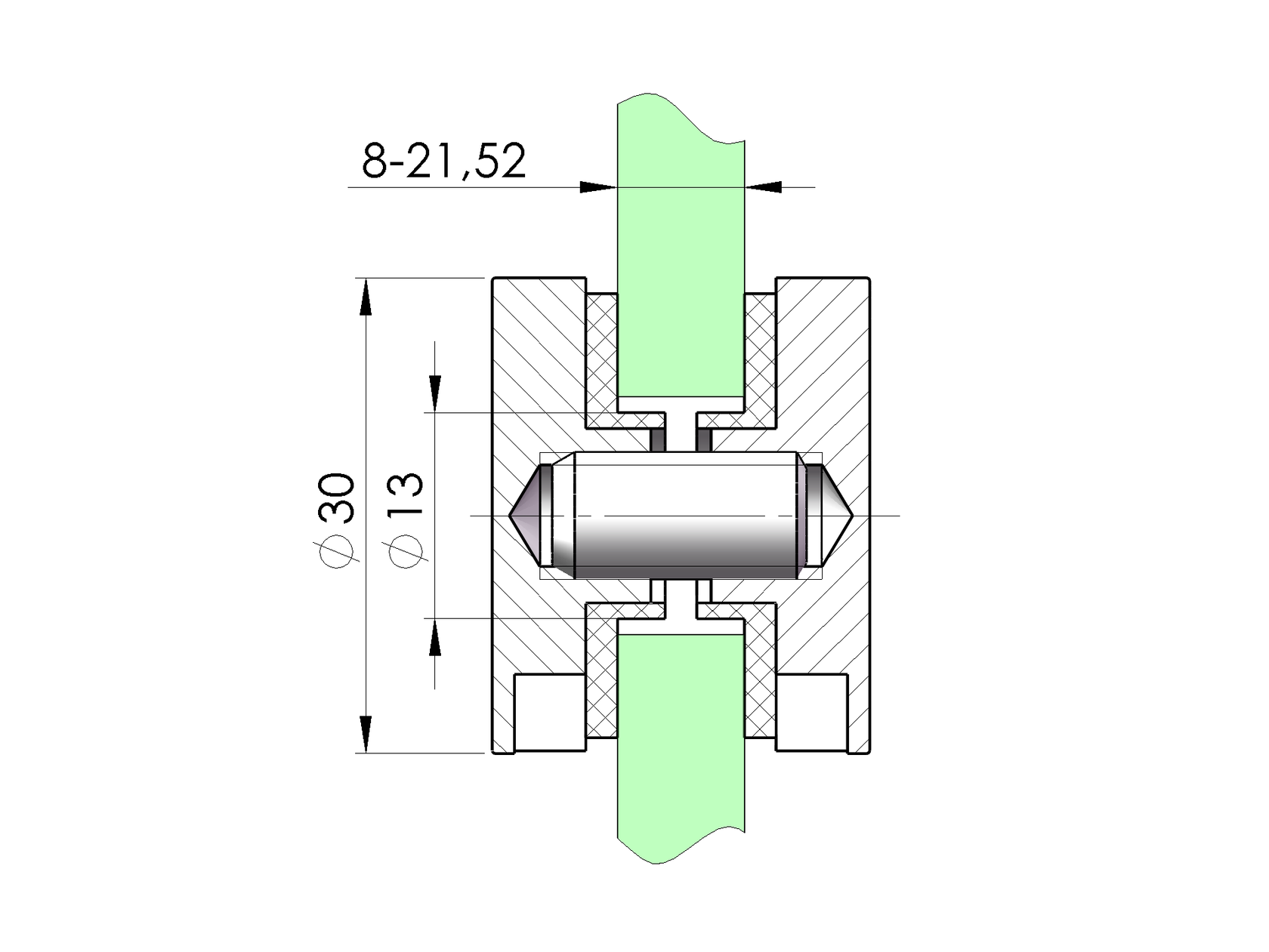Kruhový držák skla