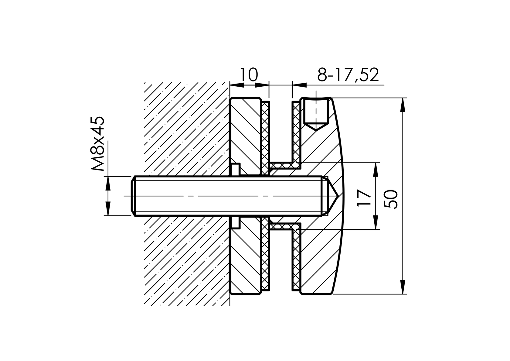 Držák výplně skla
