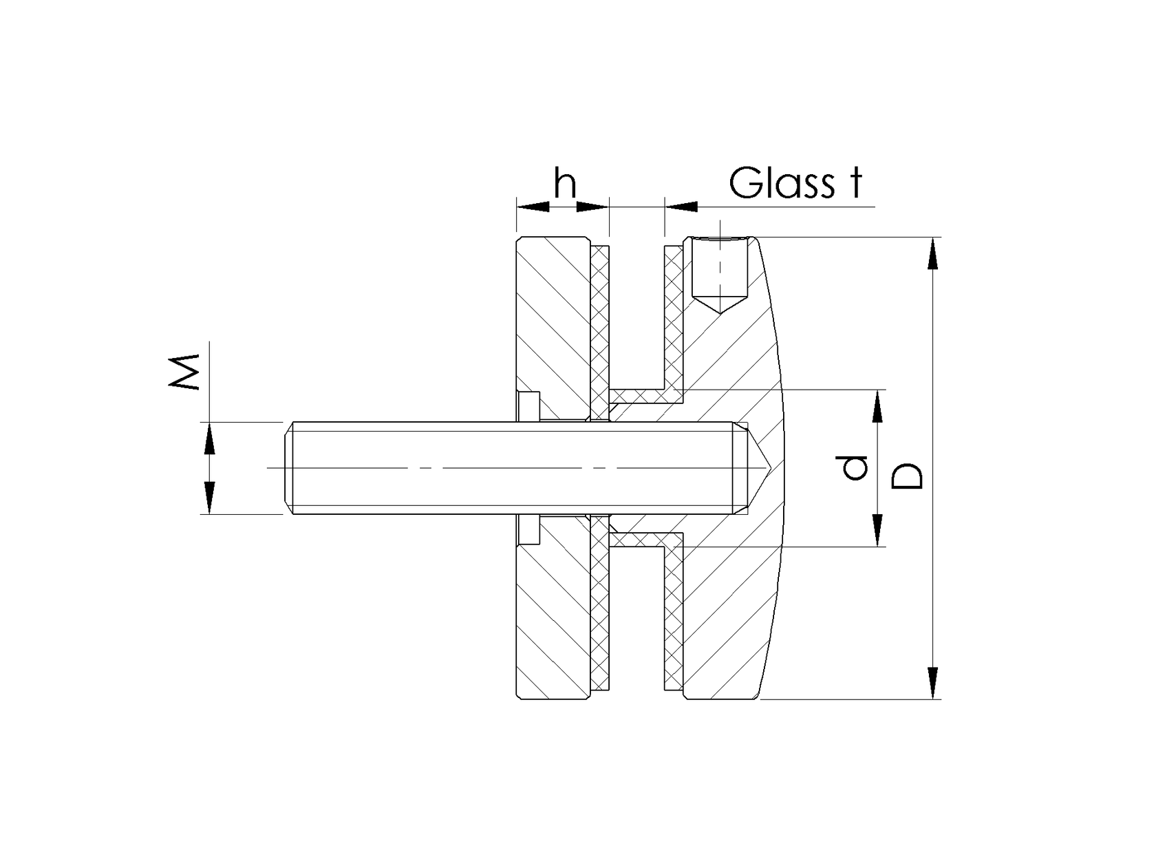 Držák výplně skla