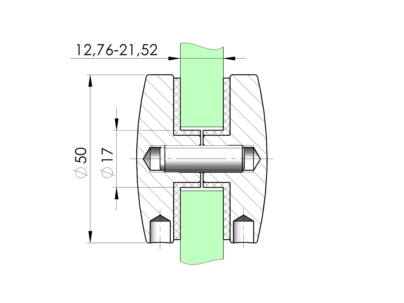 Kruhový držák skla