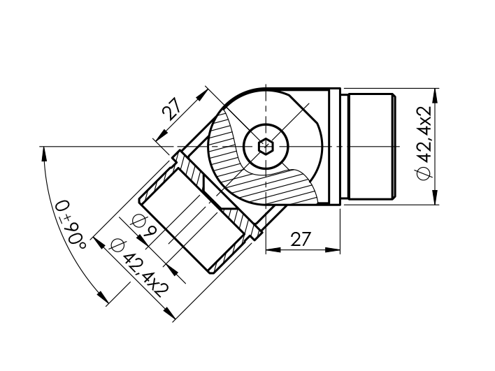Držiak osový nastavitený