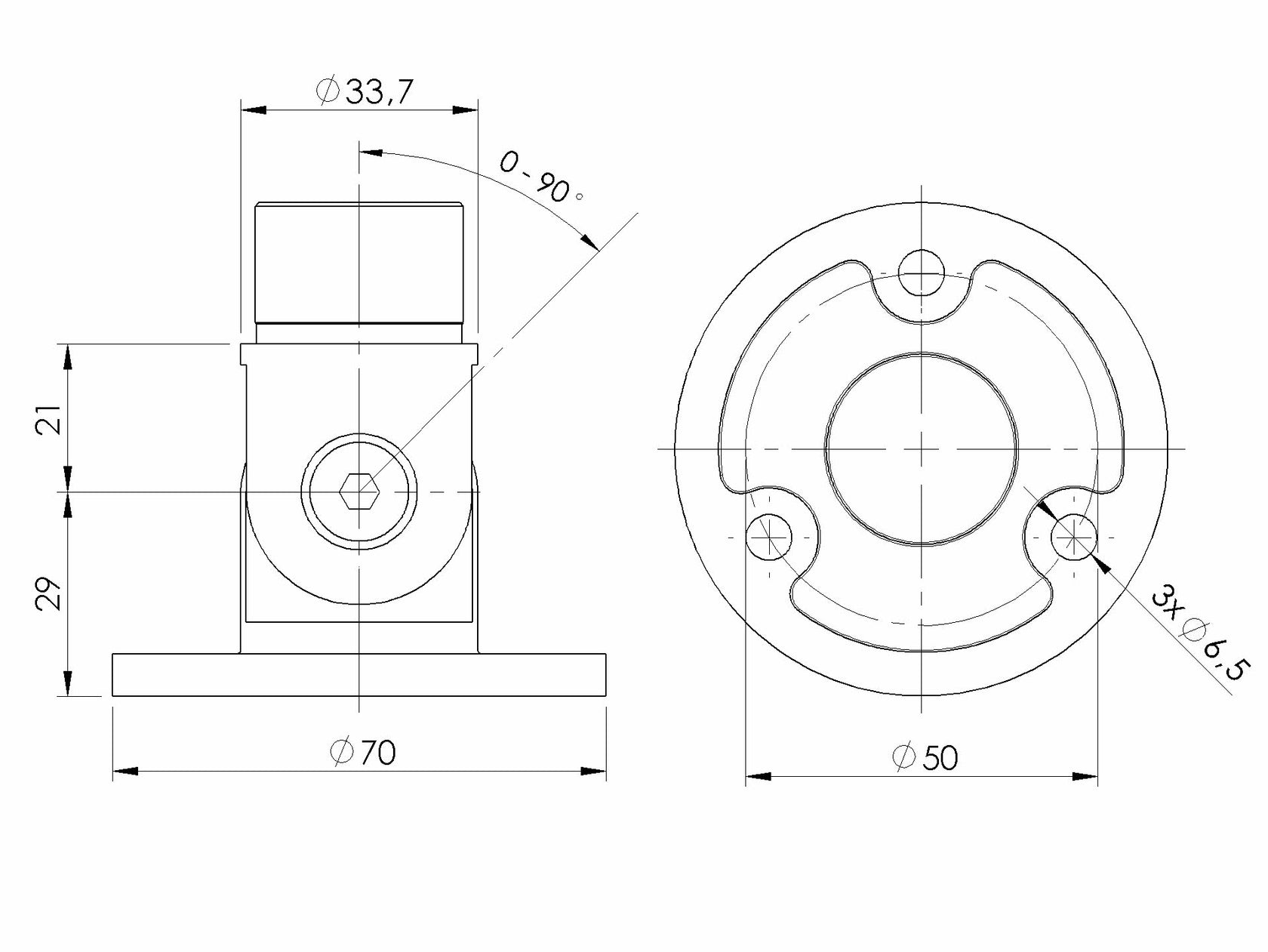 Kotvení vrchní - nastavitelné