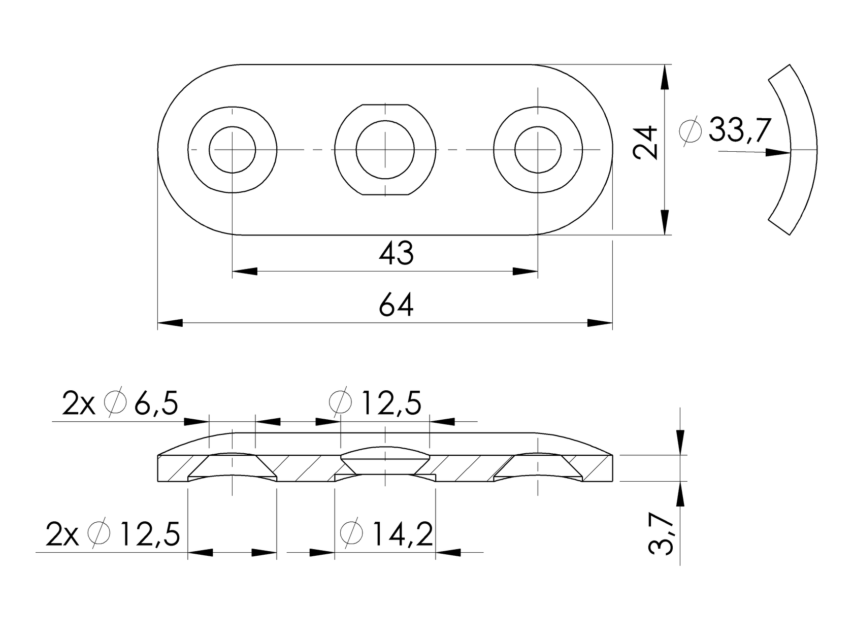 Držák madla vanička na nerezové zábradlí