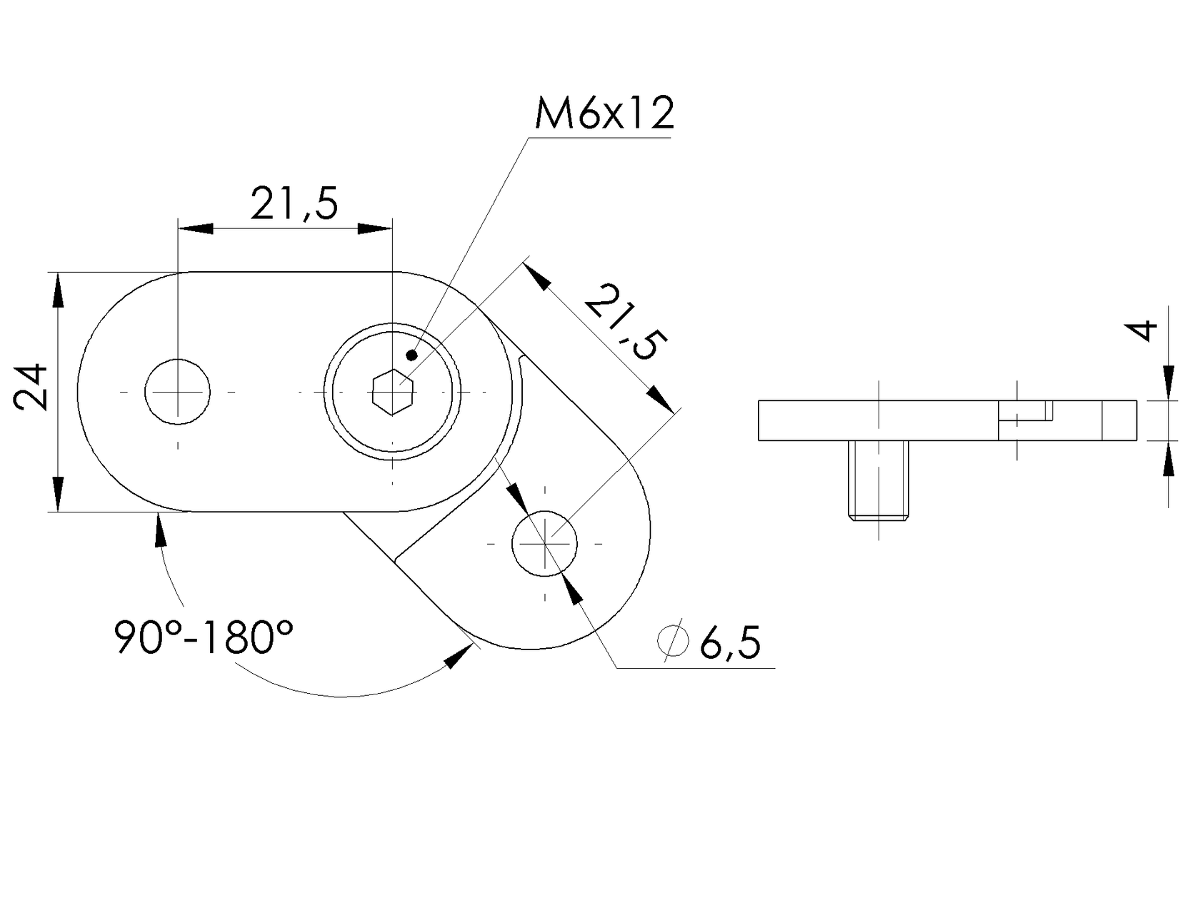 Vanička na držák madla nastavitelná