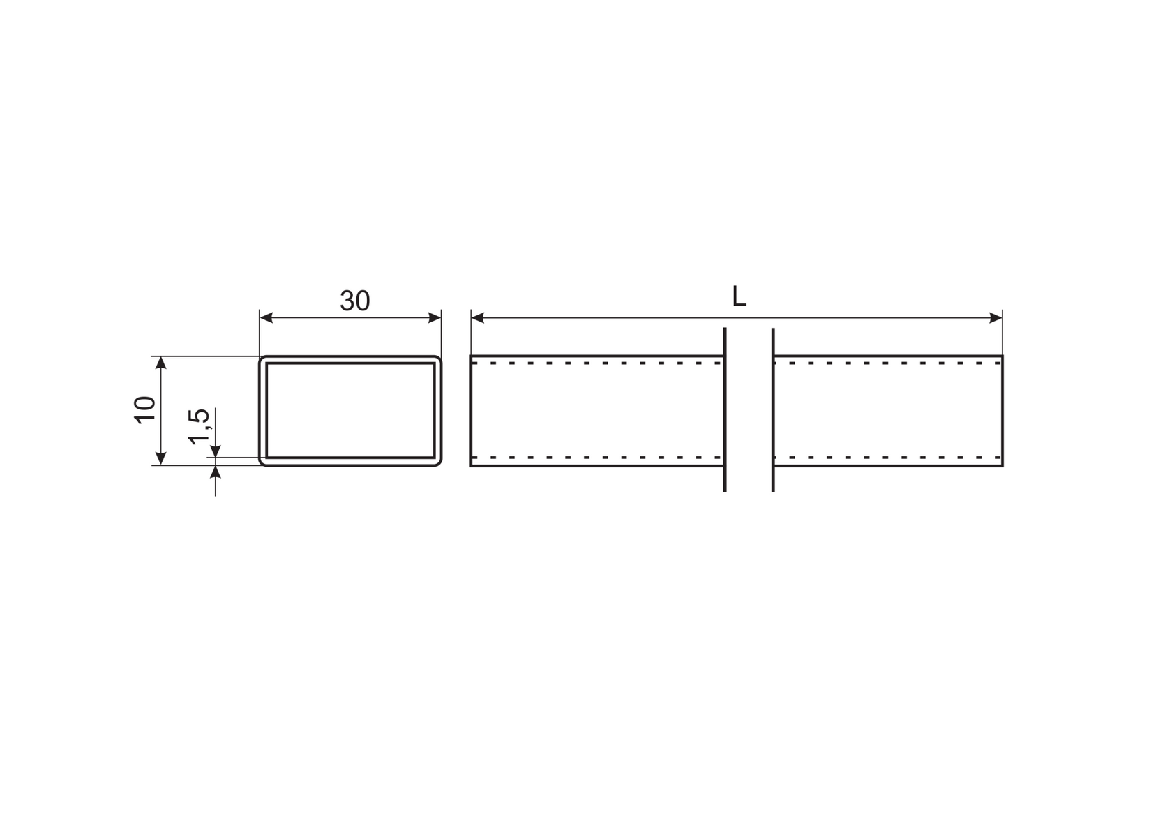 Rám stabilizačnej tyče 30x10mm