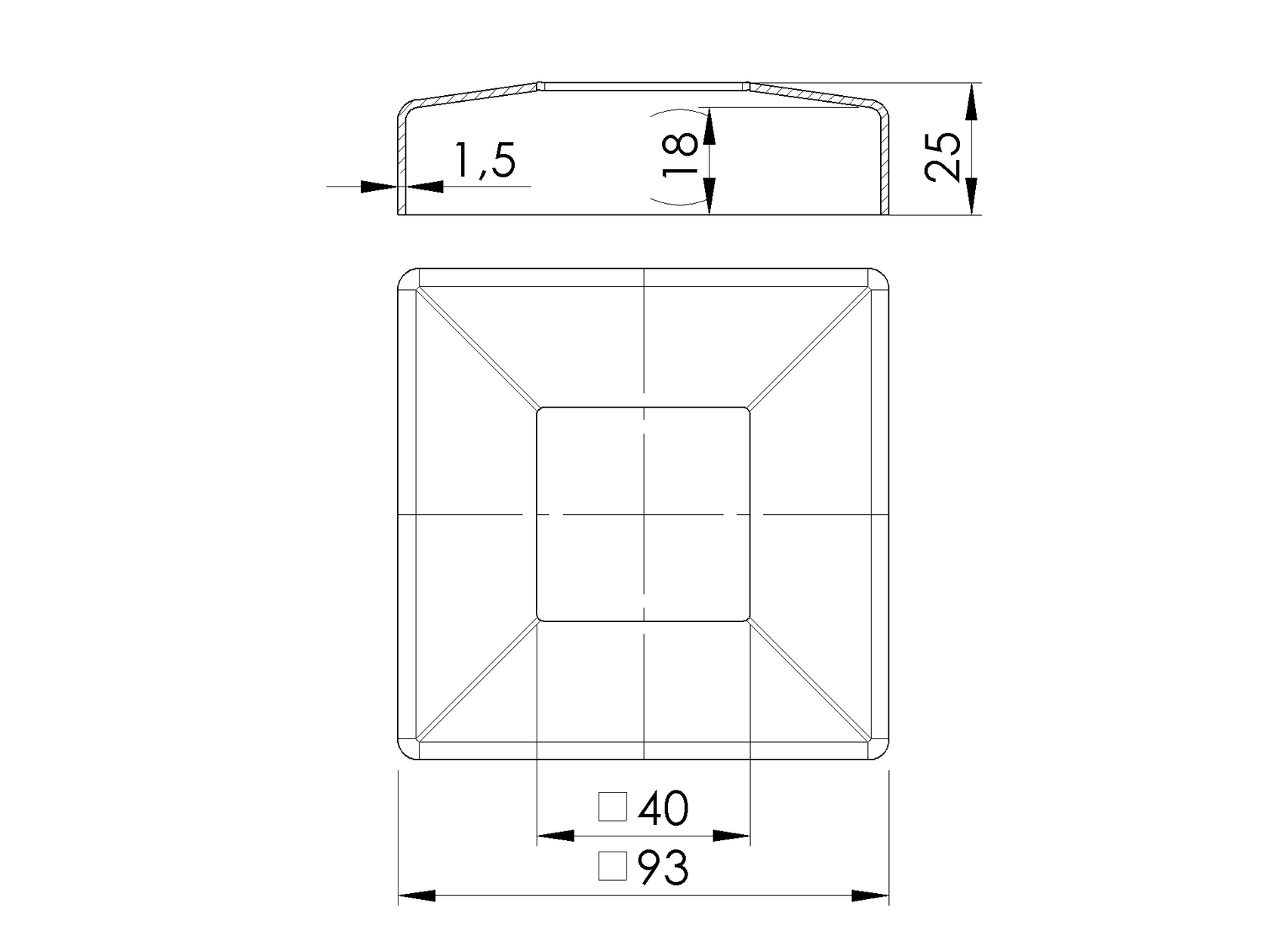 Kotvení vrchní-rozeta