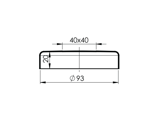 Krycí rozeta-vrchní kotvení