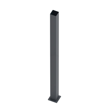 Sloup nerezový 100x100-2000 s kotevní přírubou - Antracit RAL 7016