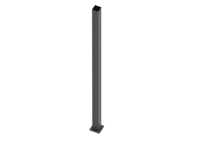 Sloup nerezový 80x80-2000, s kotevní přírubou, Antracit RAL 7016