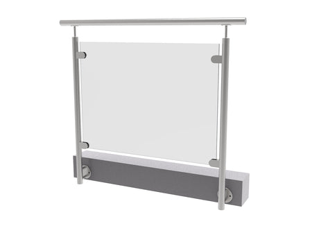 Zábradlí nerezové - levý sloupek + plate