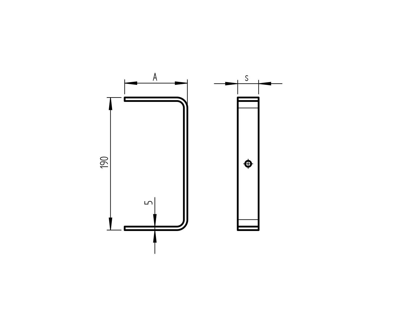 Zámek krabice 30x190mm