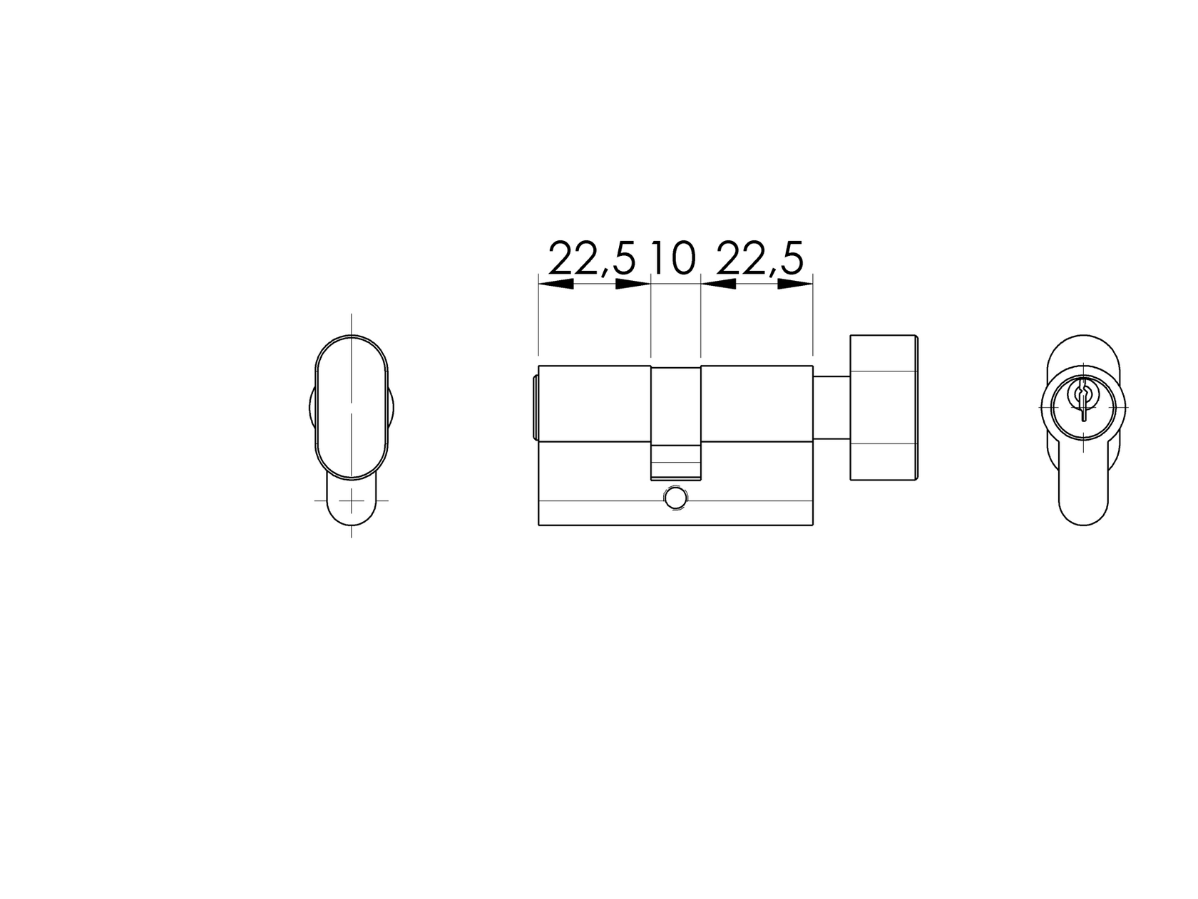 Vložka cylindrická 27,5/27,5 PZ-WC