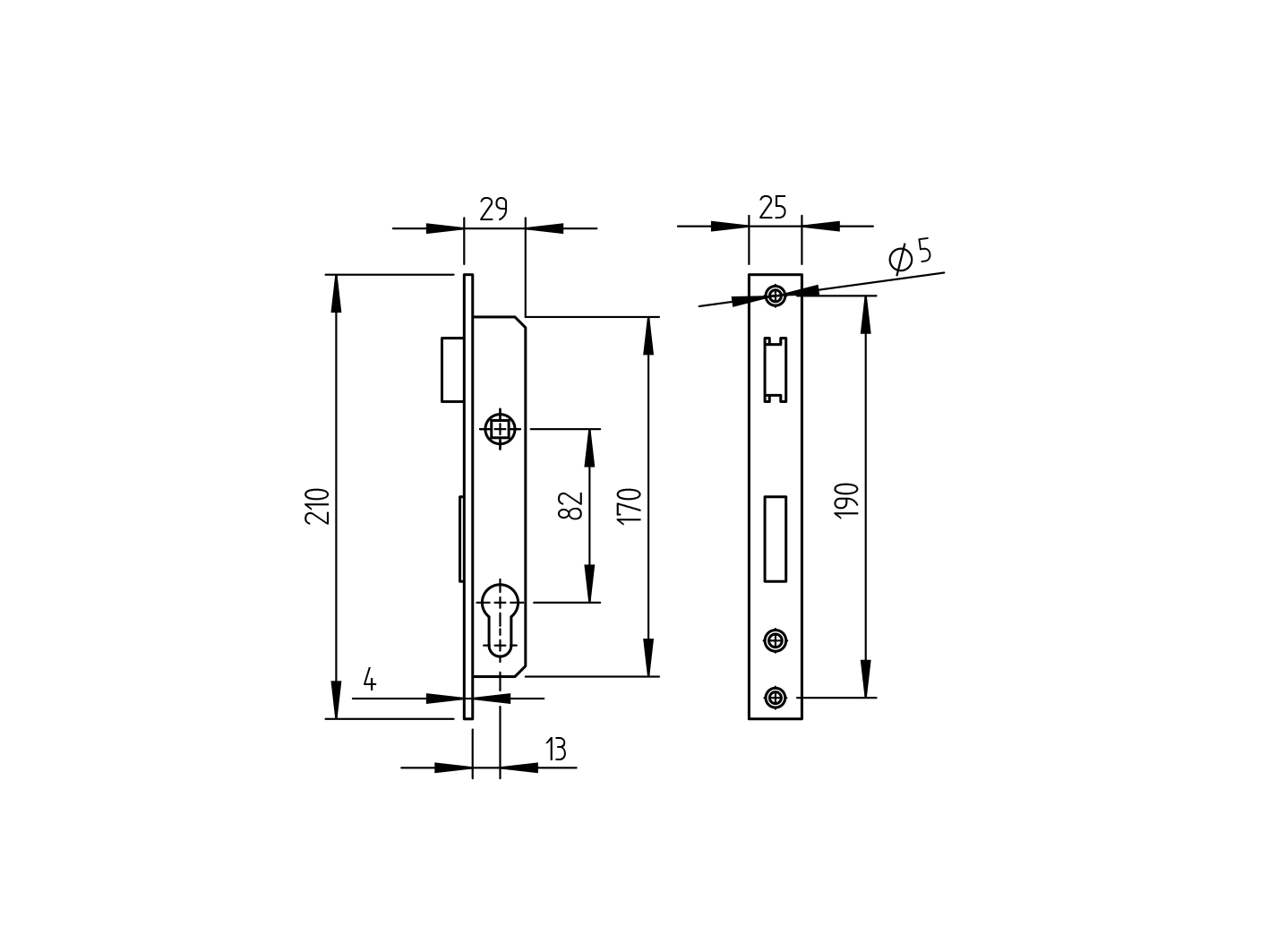 Zámek do JP profilu 30x30mm