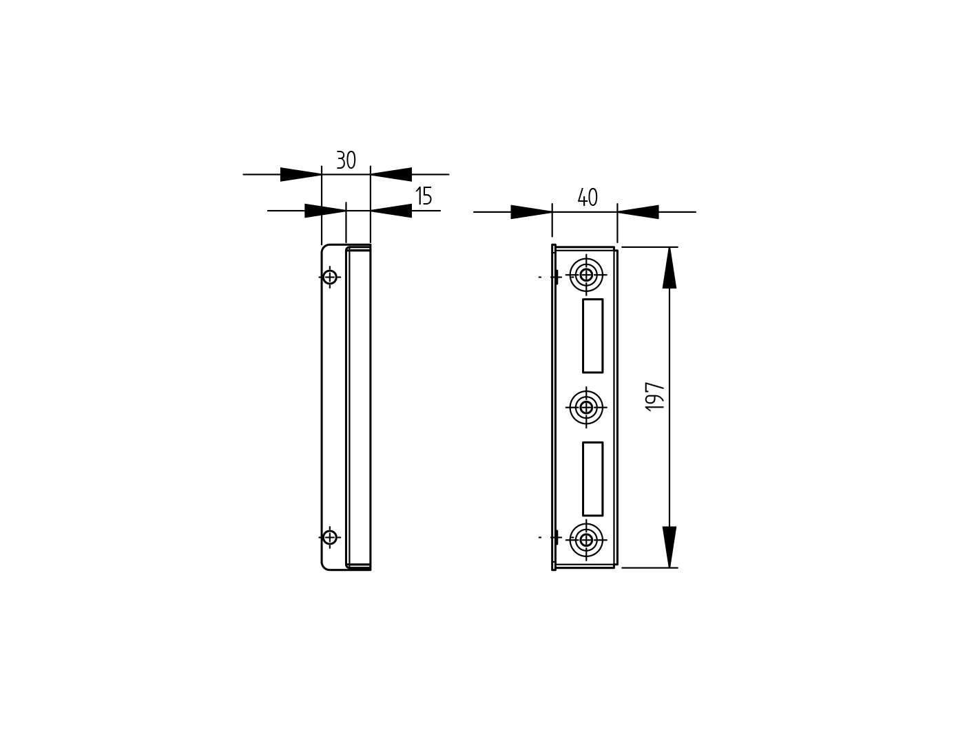Doraz branky univerzální 40x30