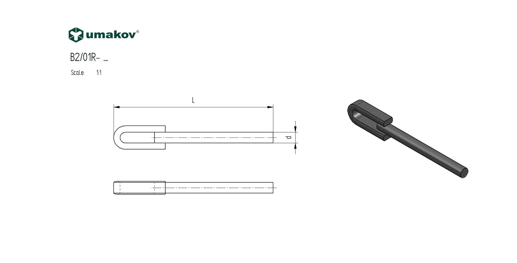 Kotvení plotu do stěny 150x30, 12x6mm, Zn