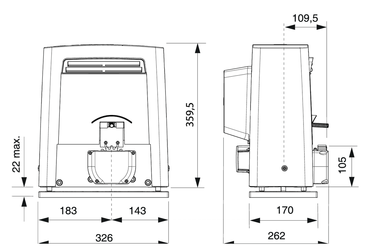CAME pohony set, max 1800kg,
