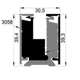Svěrný al profil-3m s krycí lištou H40