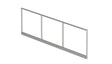 Galvanized Frame for Cantilever Sliding Gate 6x2.125 m, Unwelded, with Tensioner - Natural - SET - ECO