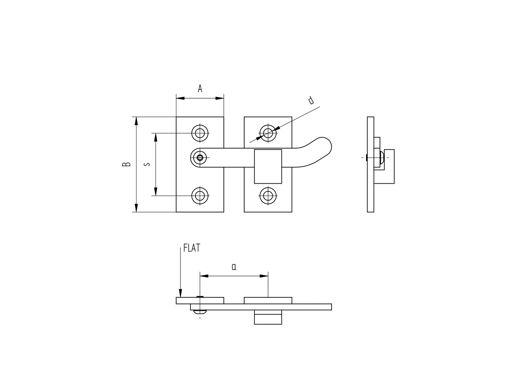 Bránový obrtlík INOX, AISI316, L=70mm