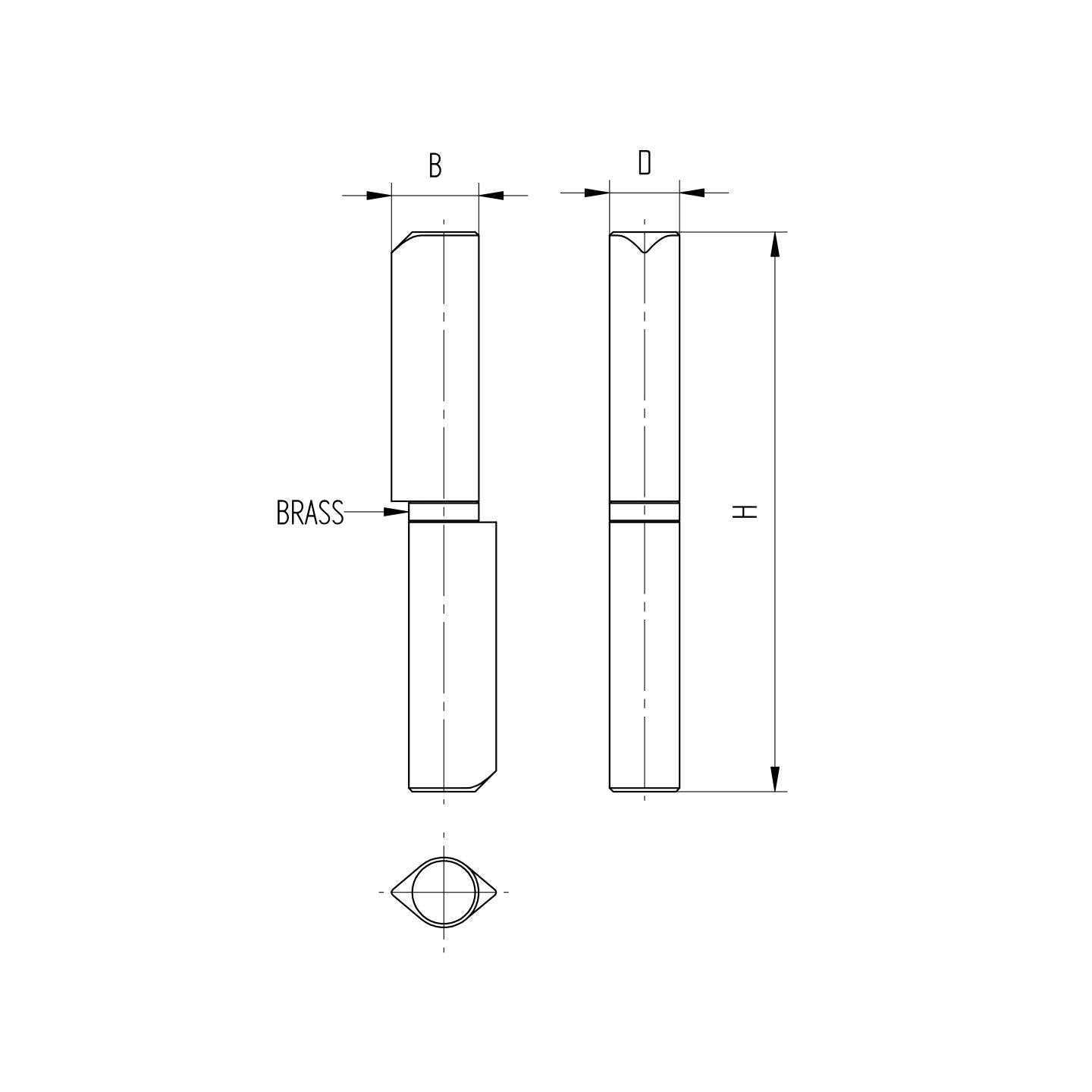 Pant vratový D14, L100mm
