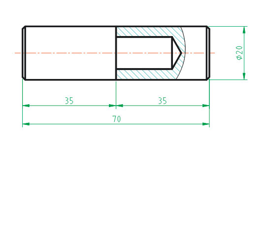Pant navařovací D20, L70mm