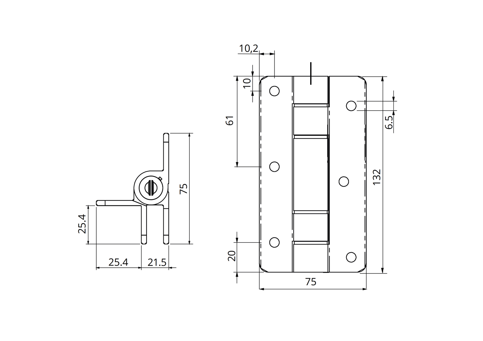 Pant pružinový jednostranný, Aluminium, montáž na stěnu