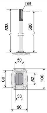 CAME DIR-L, sloupek na uchycení bezpeč. fotobuňky